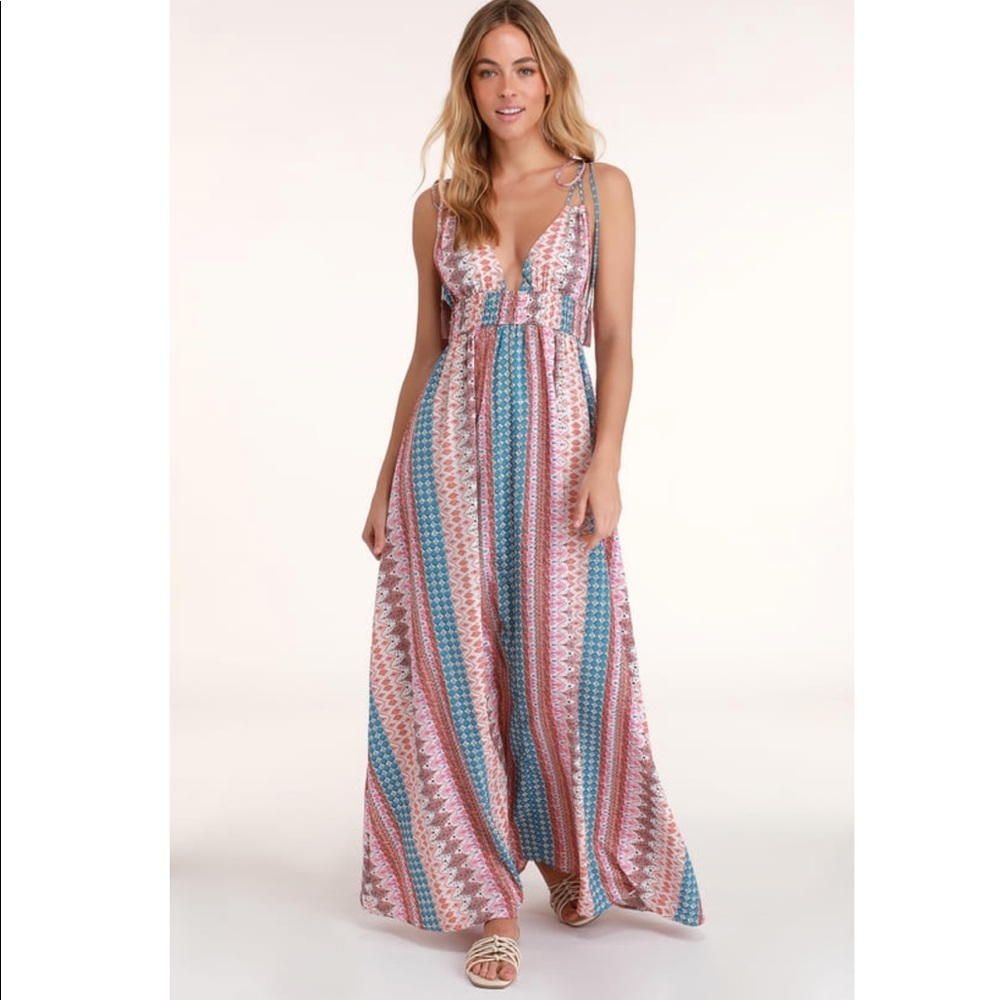 Lulus Maxin’ Relaxin’ Multi Print Dress